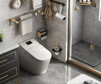 Ensemble d'accessoires de quincaillerie pour étagère de rangement pliante en aluminium noir et or, porte-serviettes, étagère de salle de bain en acier inoxydable