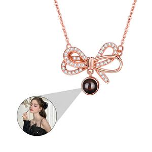 Perhiasan pita kalung foto kustom kalung proyeksi mode perhiasan agen belanja - Product Image 1