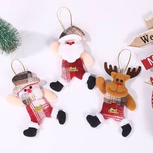 Low MOQ Custom Mini Fabric Holiday Ornaments: Reindeer Santa Snowman Festive Event Supplies - Product Image 1