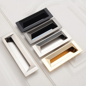 Furniture Handle Rectangle Zinc Alloy Cabinet <b>Door</b> Minimalist Design Easy Installation - Product Image 1