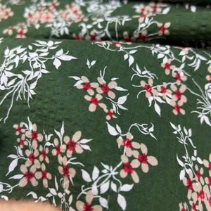 Tela <span class=keywords><strong>de</strong></span> Algodón con Estampado Floral Verde Marino, Material Antiarrugas, Textil para Vestidos <span class=keywords><strong>de</strong></span> Jardín, 50 Pulgadas, 80 g/m², Transpirable - Product Image 6