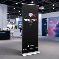 Support d'affichage pliable sur pied personnalisé 80x200cm en alliage d'aluminium pour expositions intérieures et extérieures