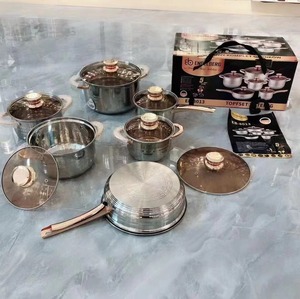 2024 New arrivals đồ dùng nhà bếp thiết lập cảm ứng cảm ứng nấu ăn nồi và nhà bếp soong không dính <span class=keywords><strong>Cookware</strong></span> Set - Product Image 5