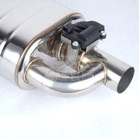 Silencieux d'échappement universel pour voiture en acier inoxydable de type T, valve d'échappement Valvetronic, silencieux à double sortie, ensemble de commande