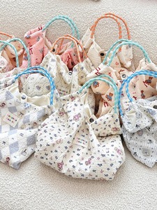 Sac à main en coton brodé mignon pour femmes, sac à main de dessin animé pour l'été - Product Image 6