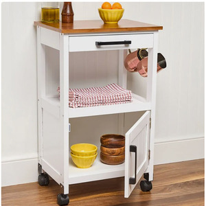 Carrito de Almacenamiento Rodante Multifuncional Moderno de MDF para Cocina y Despensa, Fácil de Usar - Product Image 5