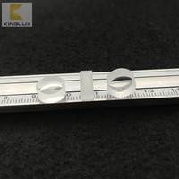 Verre Silice Fondue 10mm Quartz Lentille Optique Double Concave pour UVA UVB UVC Uv LED