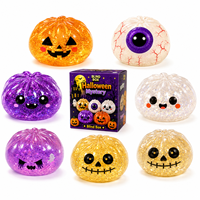 Jouet Squishy Halloween en forme de boule, doux, à remontée lente, anti-stress, sensoriel, mignon, en forme de citrouille, nouveauté, cadeau de fête