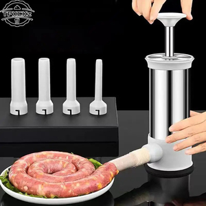 Molde Manual de Plástico Grande para Hacer Salchichas y Albóndigas, Herramienta de Relleno de Doble Uso con Molde Casero para Cocina - Product Image 4