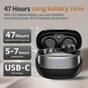 Long Standby Comfortable Wireless for Earbud for Side Sleepers TWS ENC JL Chipset <b>LED</b> Indicator In-Ear Sleep Earphones - Product Image 3