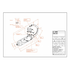 Sito per X8R-S Honda/X 50 1998-2002 sistema di scarico del motociclo modello 17168 - Product Image 2