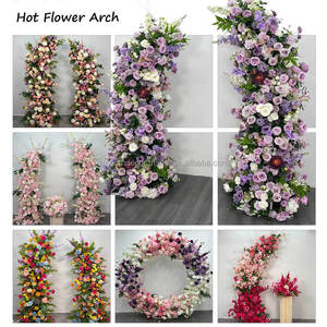 Arrangement de roses artificielles rose et violet de haute qualité, fait à la main, en forme de papillon, pour arche de mariage, doux pour la Saint-Valentin - Product Image 5