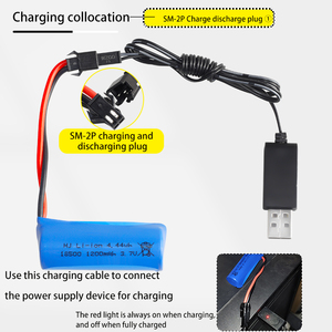 1200 мАч Цилиндрические литий-ионные аккумуляторы для электрических игрушек автомобиля оптом Usb перезаряжаемые 3,7 В литий-ионный аккумулятор - Product Image 6