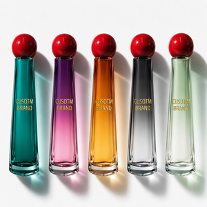 Perfume de Lujo de Larga Duración con Aroma a Manzana, Etiqueta Privada, Botella Degradada Verde Azulado, OEM ODM, Logotipo Personalizado, Tapa Roja, EDP Intenso - Product Image 3