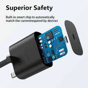 <span class=keywords><strong>Caricabatterie</strong></span> da Muro Nero e <span class=keywords><strong>Bianco</strong></span> a Ricarica Rapida per <span class=keywords><strong>Samsung</strong></span>, 25W per S6 S8 S10, Tipo-C, Standard UK, Caricatore 45W per Telefoni Android - Product Image 2