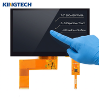 Kingtech 7-Zoll 800*480 40-Pin RGB 200-1000 Nits Touchscreen 12-Uhr-Position Industriesteuerung Breiter Temperaturbereich TFT LCD Displaymodul
