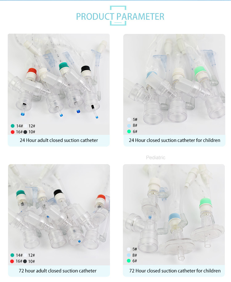 Sterile Pvc Different All Size 16 Fr5-Fr24 Medical Grade Disposable High Quality Surgical Suction Catheter