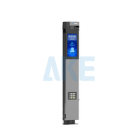 Système de reconnaissance de plaques d'immatriculation tout-en-un AKE avec écran LED, barrière, caméra et connexion réseau TCP en acier inoxydable