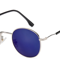 Lunettes Photochromiques Rondes en Alliage pour Homme et Femme, Verres Optiques Simples pour Ordinateur, Utilisation Intérieure et Extérieure