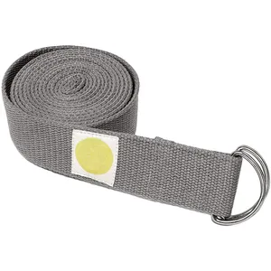 Wholesale gym fitness customized yoga belt organic cotton yoga strap