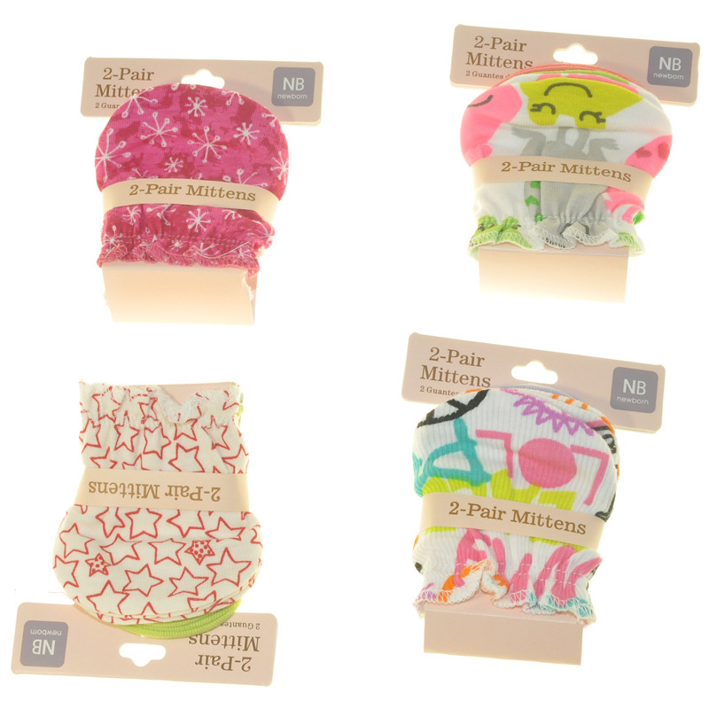 Модные детские перчатки с защитой от царапин Хлопковые варежки с защитой лица для новорожденных