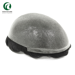 <span class=keywords><strong>Toupee</strong></span> NG Invisible Hairline per Uomo, Base in PU Super Sottile 0.02-0.03mm, Sistema di Sostituzione Capelli Indiani Remy con Densità del 90% - Product Image 5