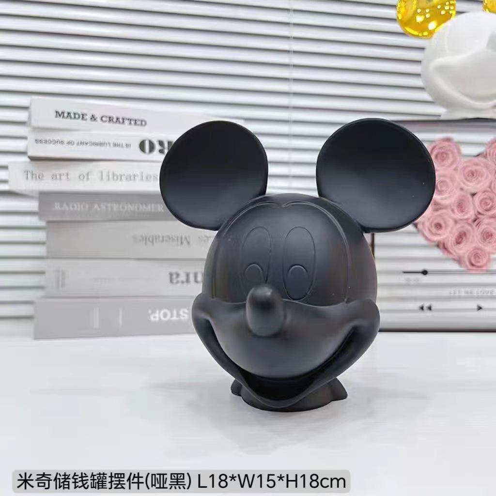 Cabeza de Mickey-negro mate