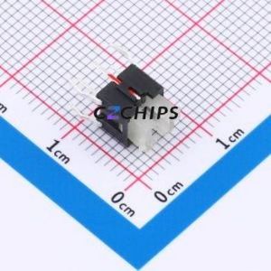 TSL06121-072B330BF-1BD1 Tactile Switch Through hole-6P,6x6mm Switch Single Pole Single Throw Rectangle Button 1.8N 6mm - Product Image 1