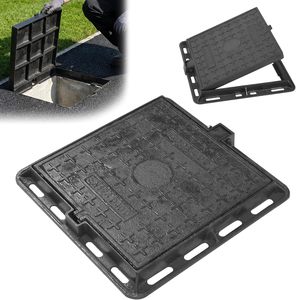 Tapa <span class=keywords><strong>de</strong></span> alcantarilla <span class=keywords><strong>de</strong></span> hierro fundido dúctil EN124 D400 850*850 negra, duradera, <span class=keywords><strong>de</strong></span> grado ingeniería, para tanques <span class=keywords><strong>de</strong></span> combustible y <span class=keywords><strong>agua</strong></span> <span class=keywords><strong>de</strong></span> <span class=keywords><strong>lluvia</strong></span>, con llave para alcantarilla. - Product Image 3