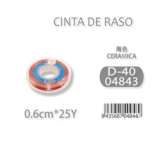 ริบบิ้นเซรามิกซาติน 0.6 ซม. 25 หลา D40 - Product Image 3
