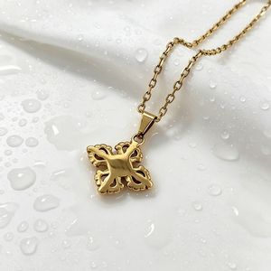 Yunnique Chinese Style Stainless Steel Gold Plated Geometric King Kong Vajra <b>Cross</b> Pendant Necklace for <b>Men</b> and Women - Product Image 3