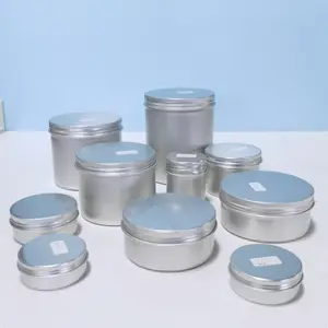 Metal Tin Can Container Manufacturer Round Aluminum Jar Can 10g 15g 20g 25g 30g 50g 60g 80g 100g Stored Cosmetic Aluminium Tins