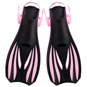 Freediving Fins Open Heel Adult Swimming Training Fins Black Unisex For Pool And Sea Diving - Product Image 3