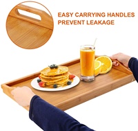 Plateau pieds pliants personnalisés, pour petit déjeuner, Table en bois, service de service en gros