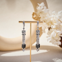 Agile Cheetah Tassel Boucles d'oreilles à la mode et cool émail noir vert perle pendentif charme sauvage bijoux de style indien moyen pour femmes