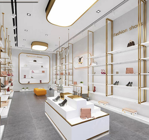 Estantes de Exhibición de Zapatos para Niños, Montados en la Pared, con Luces, de Acero y Madera, para Tiendas de Zapatos y Supermercados - Product Image 2