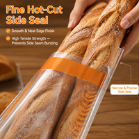 Bolsa de Polietileno Transparente de Grado Alimenticio con Cierre Personalizada para Empacar Pan Tostado, Bolsas de Plástico con Cierre para Panadería