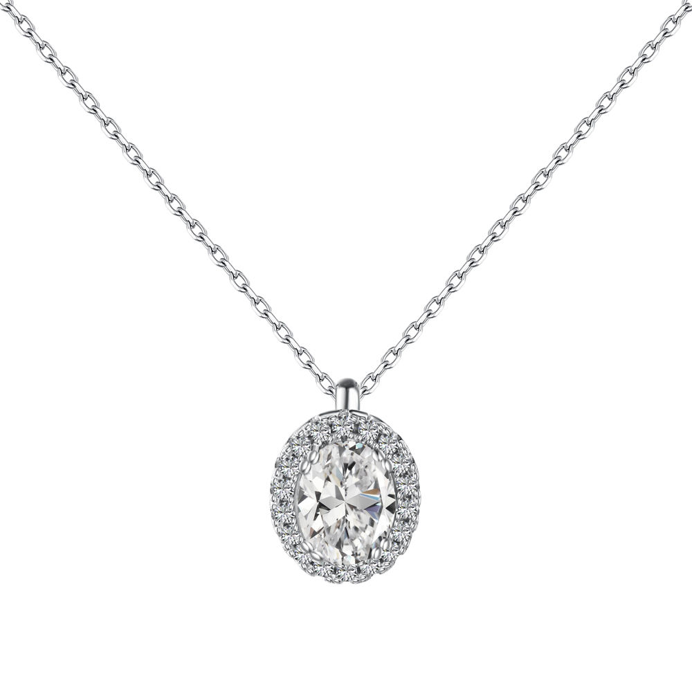 Zirconia Oval Shape Locket Dylam Classic Design S925 Silver