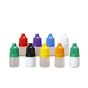 Wholesale 3ml eye drop <b>bottles</b> with colored pointed nozzles, PE small opening, squeeze-on design, white color, <b>light</b>-proof. - Product Image 2