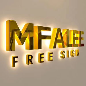 Letrero Publicitario LED 3D de Acero Inoxidable Dorado, Logotipo Personalizado de Alta Gama, Letras de Canal Acrílicas 3D para Fachada de Tienda de Marca de Lujo - Product Image 2