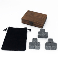 Usine directe accessoire granit whisky pierres refroidissement vin whisky boîte en bois glace Cool pierres Cocktail utilisation jetable caractéristique