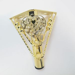 Furniture Leg Gold Hollowed Out Wrought Iron Flower Design European Style Heavy Duty For <b>Bed</b> Cabinet Table Chair - Product Image 1
