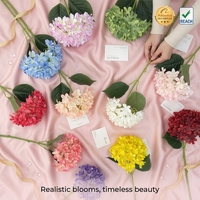 Bulk Linnen Zijde Aanvoelende Crème Kunstmatige Hortensia Bloemen Eeuwige Tafeldecoratie Stof Flores Fleur Kunstmatige Hortensia