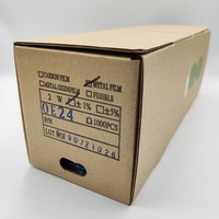 Résistance à film métallique 0,1% 25ppm 50ppm 1/8w 8,2k 9,1k 10k 12k 15k ohm, résistance à film métallique 0,25w 10k 1% à anneaux de couleur