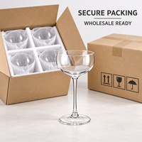 Groothandel Hoge Kwaliteit Dun Glas voor Coupes 150ml Onbreekbaar Modern Minimalistisch Hotel Restaurant Speciaal Nick Nora Glas