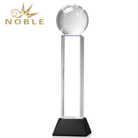 Trophée de championnat de baseball en cristal personnalisé, logo gravé sur mesure pour les événements de baseball des jeunes, des adultes, des écoles et des entreprises