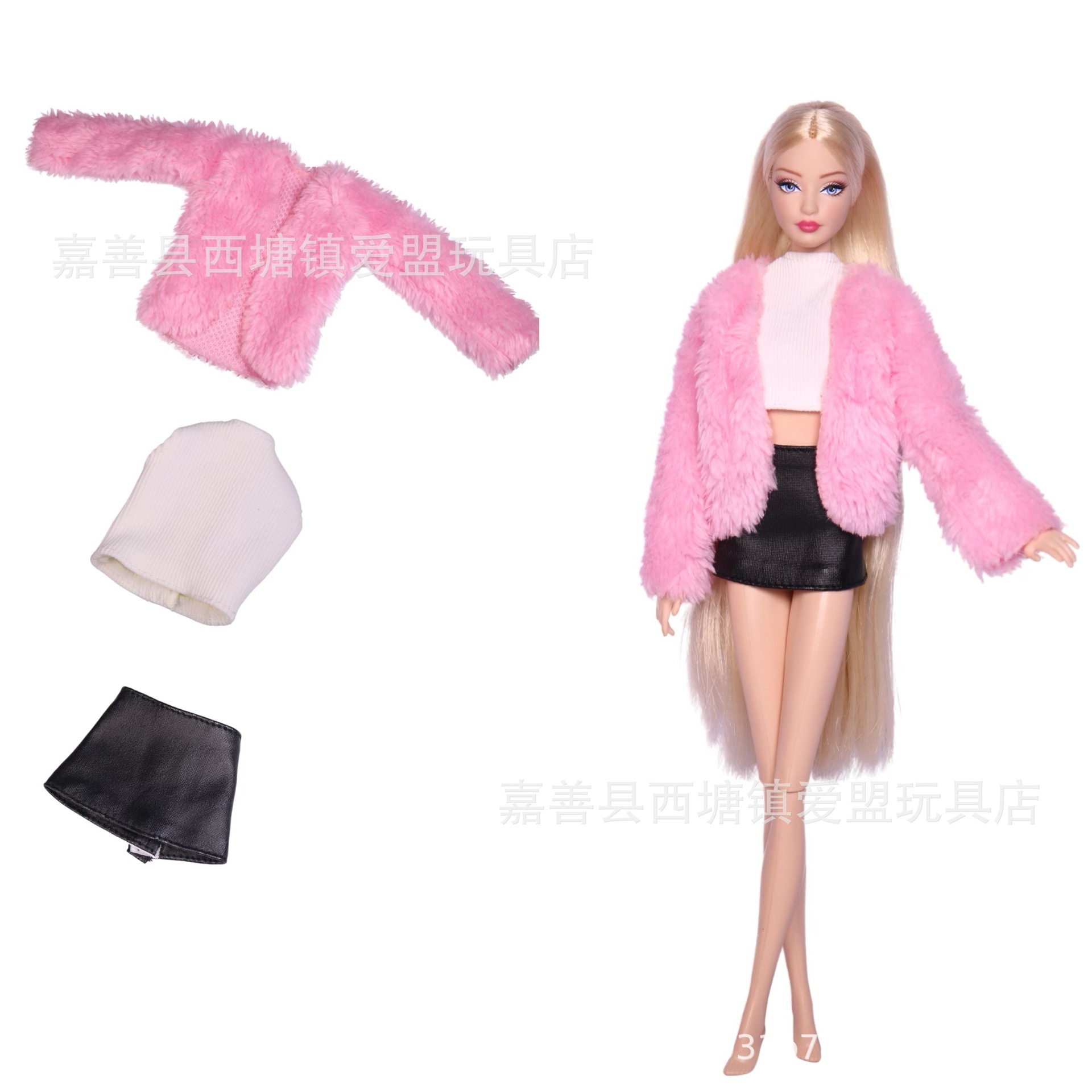 Ensemble 5-6 vêtements-jupe-manteau-tenue uniquement