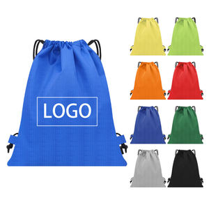Venta al por mayor personalizado promocional poliéster nylon cordón 30cm tienda y mochila dibujar bolsas de cuerda - Product Image 5