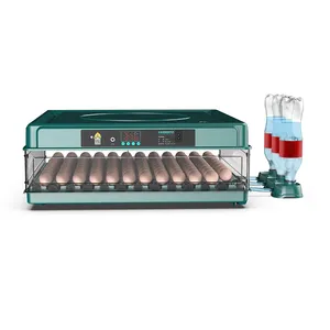 Incubadora de galinha automática, incubadora de controle de temperatura 220v 12v com potência dupla 130 capacidade para ovos