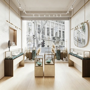 Jewelry <b>Watch</b> Luxury Goods Shop Interior Design Full Room Customization Glass Display Cabinet Jewelry Showcase Store Decoration - Product Image 3